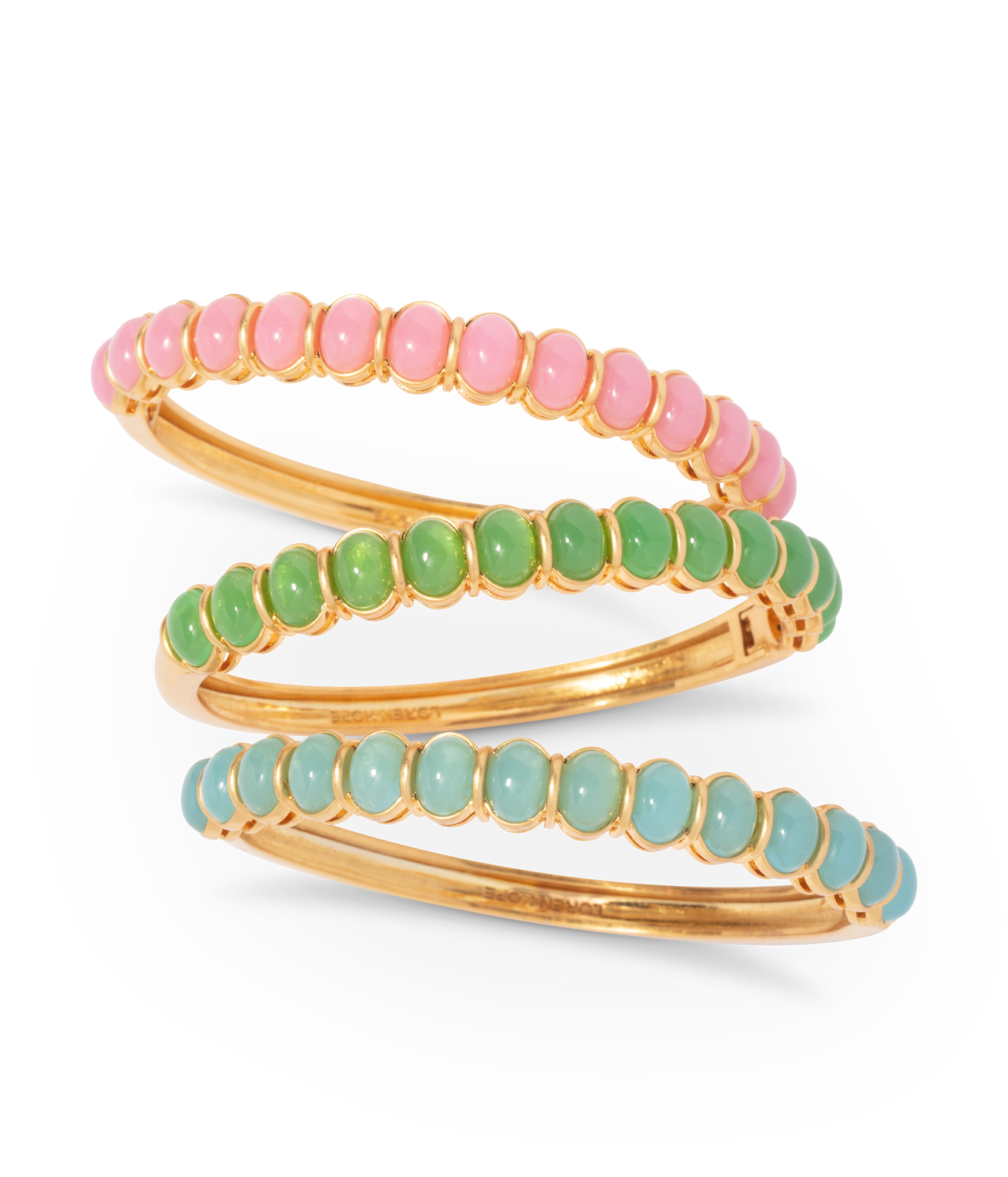 Lillian Bangle Bracelet in Green - Loren Hope