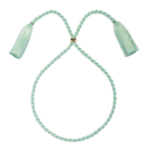 Marina Silk Cord Necklace in Aqua - Loren Hope