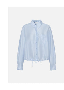 Lustrous Shirt Top | Blue