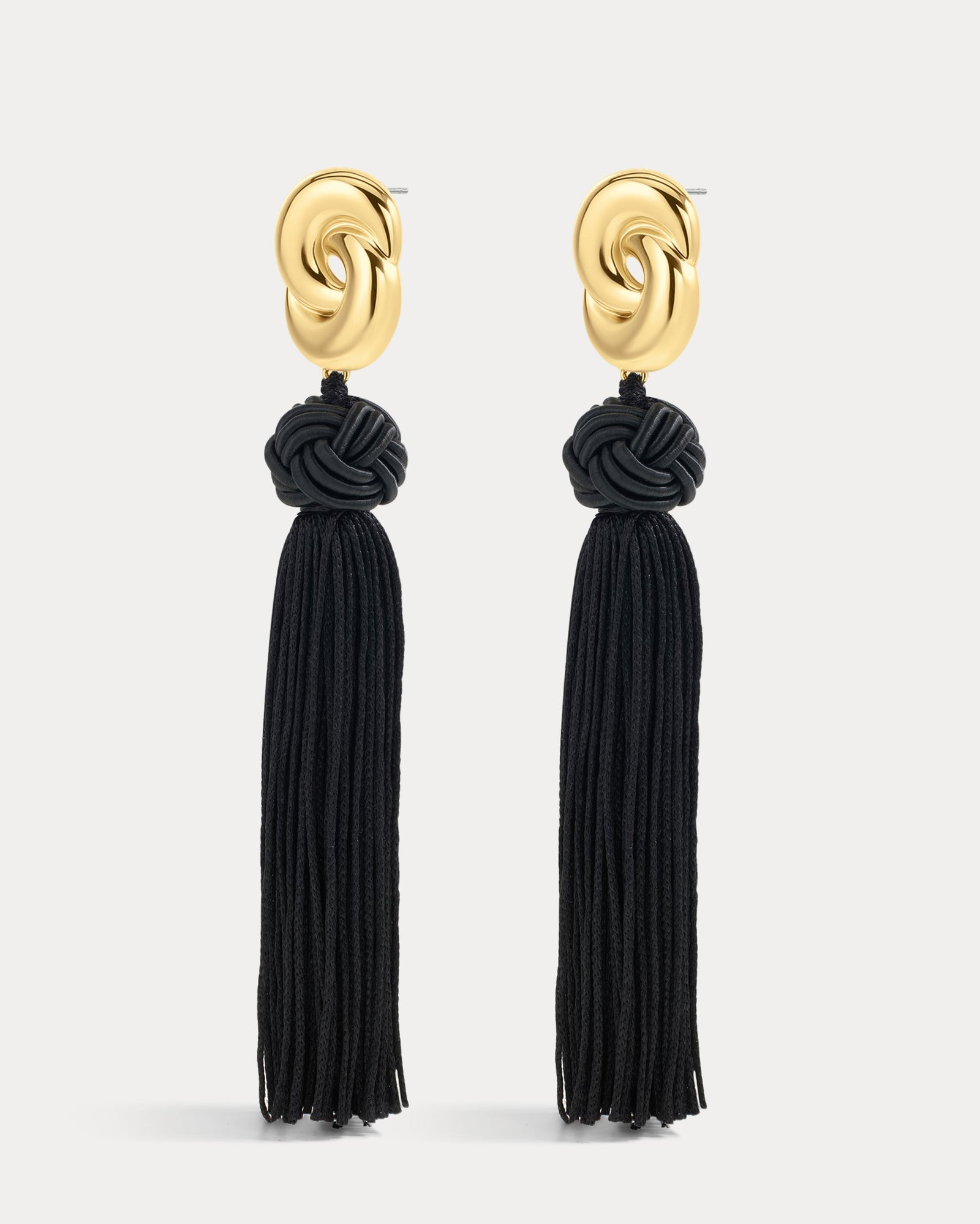 The Solstice Knot Tassel Earrings | Gold