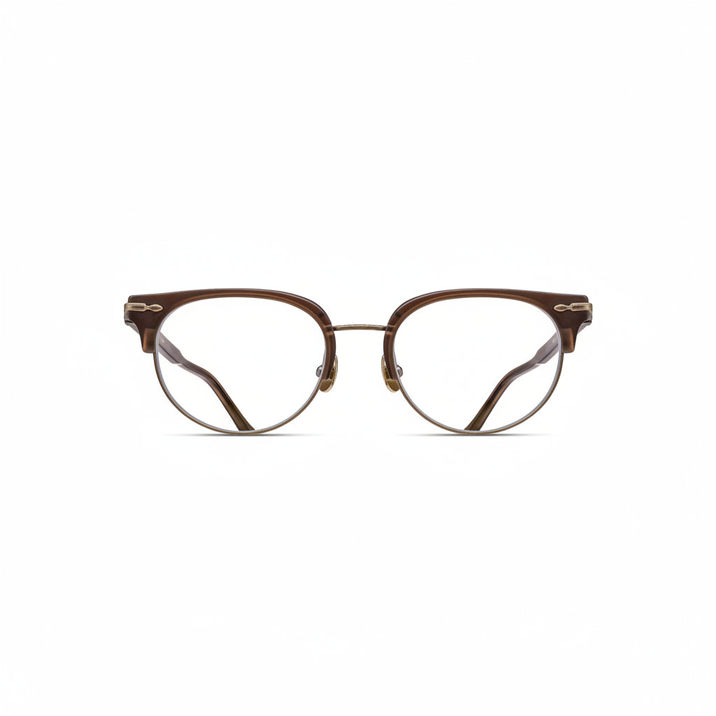 Unisex | M2061 Panto Optical | Matte Taupe/Antique Gold | Clear | 49MM