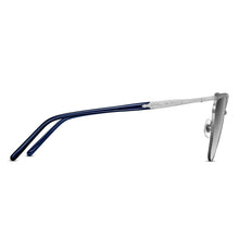 Womens | M3102 Cat Eye Sunglass | Palladium White/Navy | Grey Gradient Lens | 56MM
