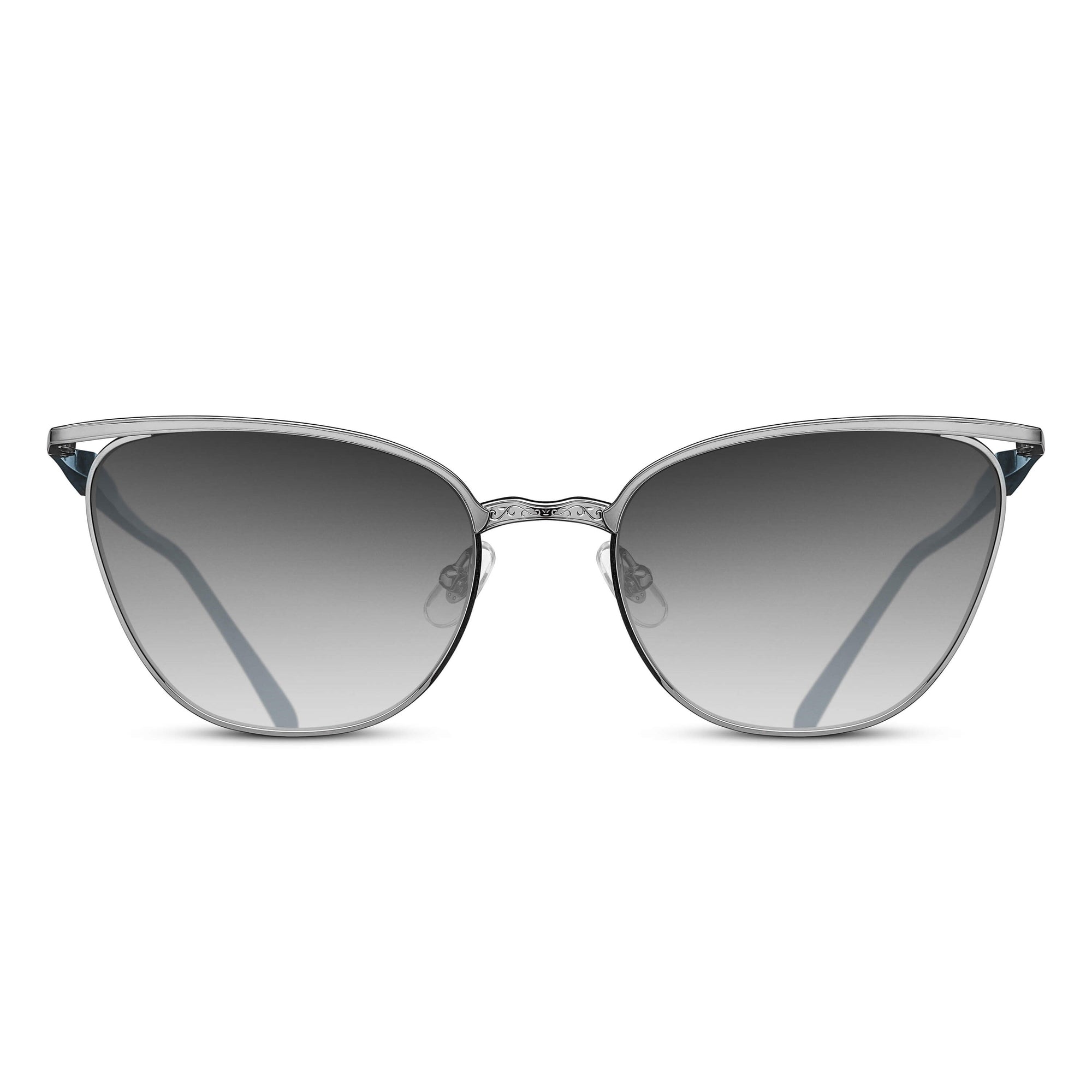 Womens | M3102 Cat Eye Sunglass | Palladium White/Navy | Grey Gradient Lens | 56MM