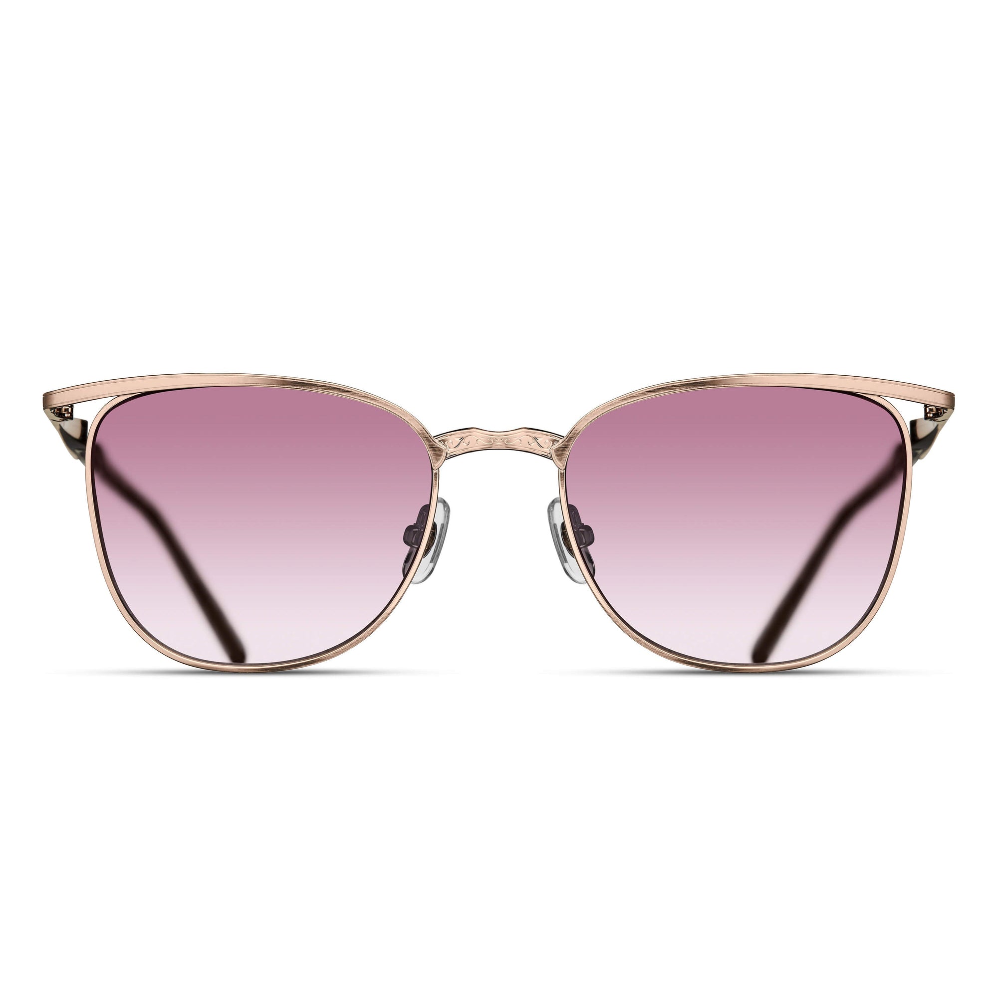 Unisex | M3109 Panto Sunglass | Rose Gold/Bordeaux | Pink Gradient Lens | 54MM