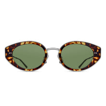 Womens | M3120 Cat Eye Sunglass | Tokyo Tortoise/Brushed Silver | Sage Green Lens | 52MM