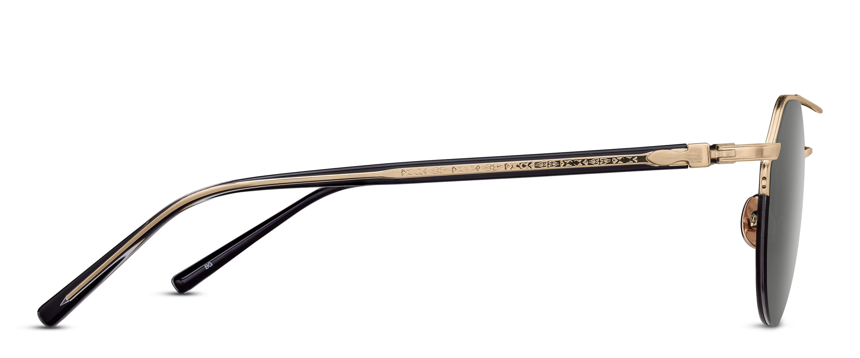 Unisex | M3141 Panto Sunglass | Brushed Gold | Grey Lenses | 50MM
