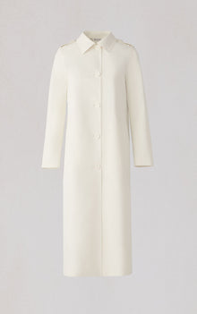 Madeline Water-Resistant Straight Coat | Powder