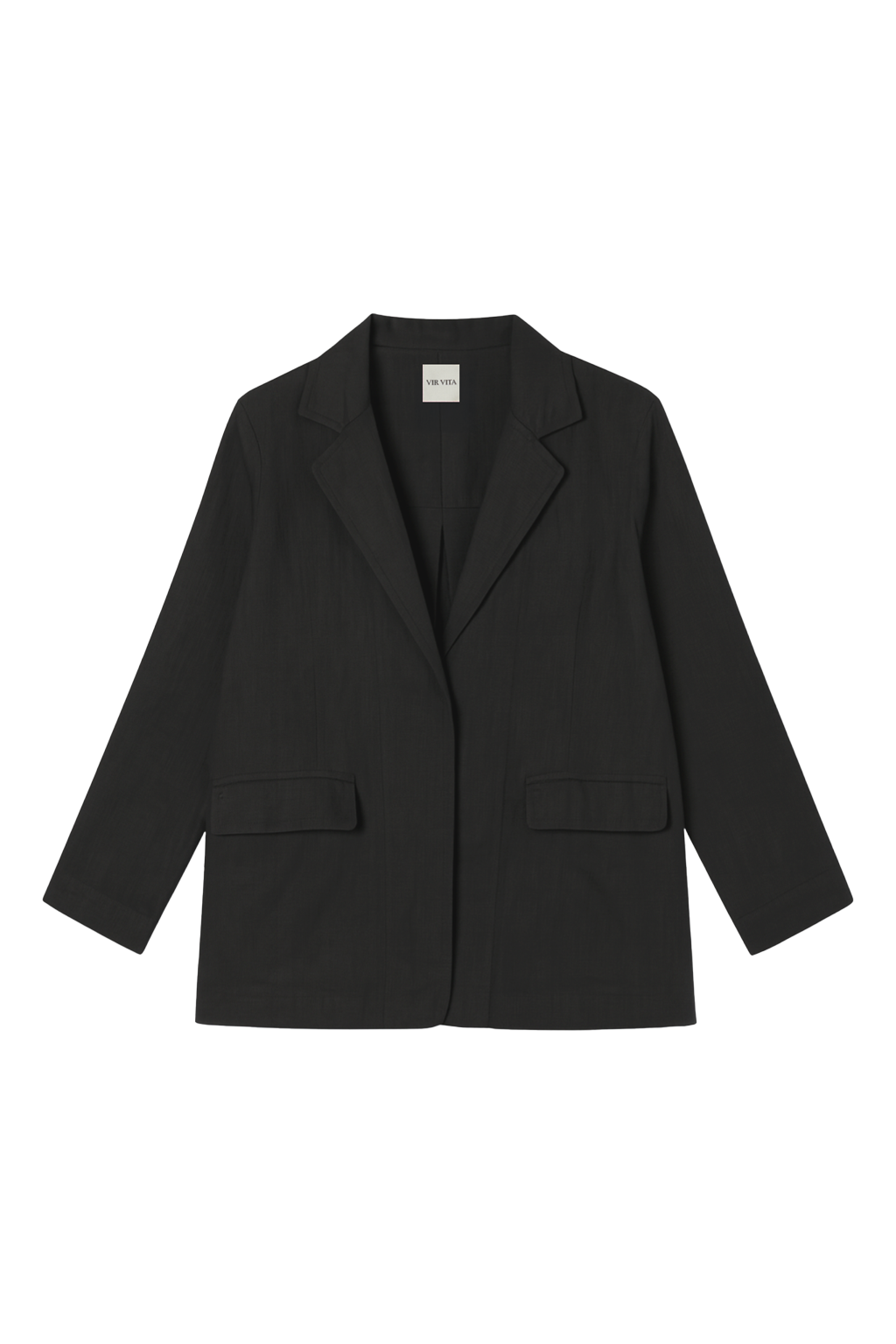 Margaret Linen Blazer | Black
