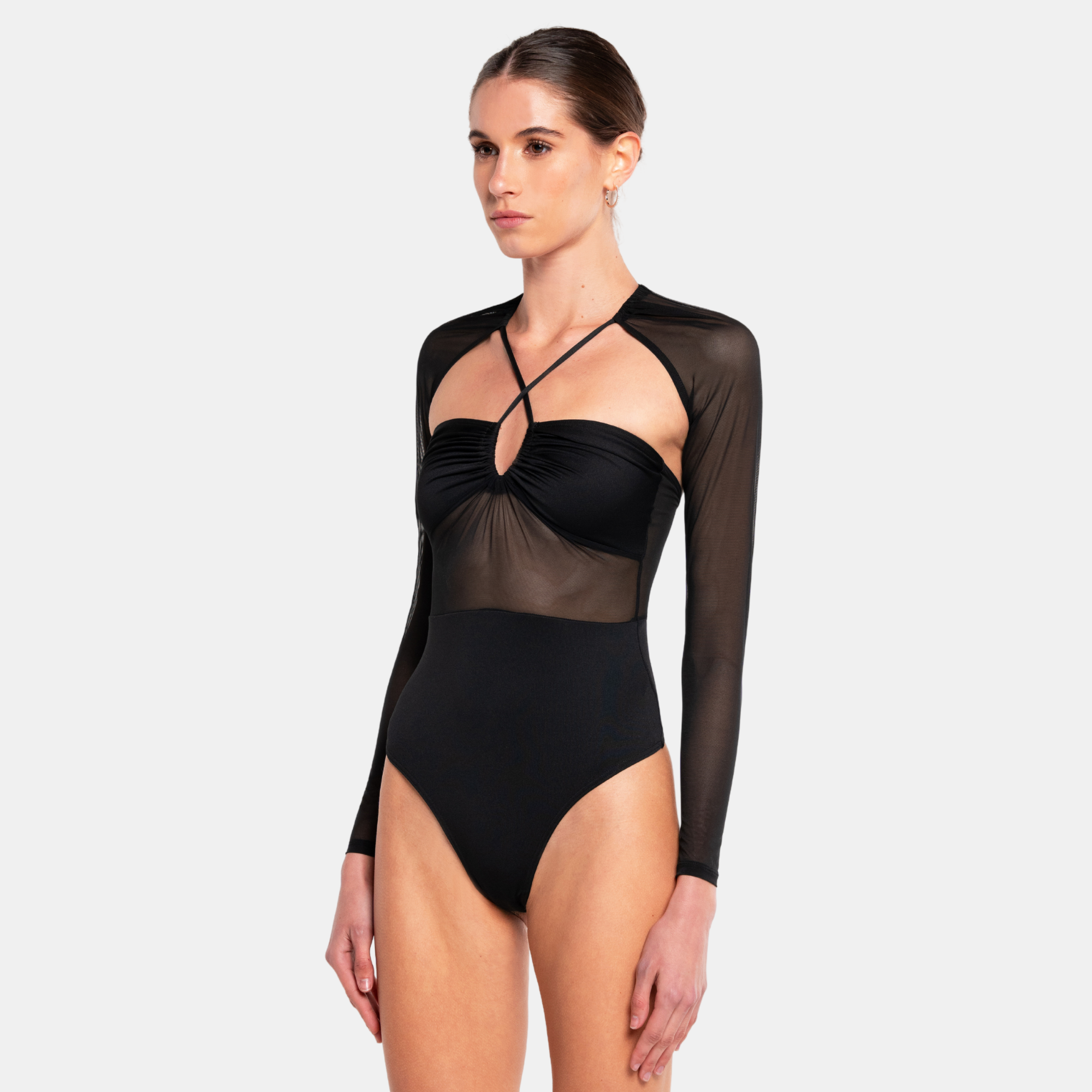 OW Collection Margot Bodysuit | Black Caviar