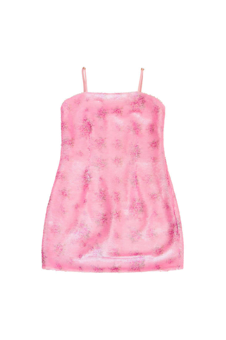 Girls Marin Sequin Mini Dress | Flamenco Pink