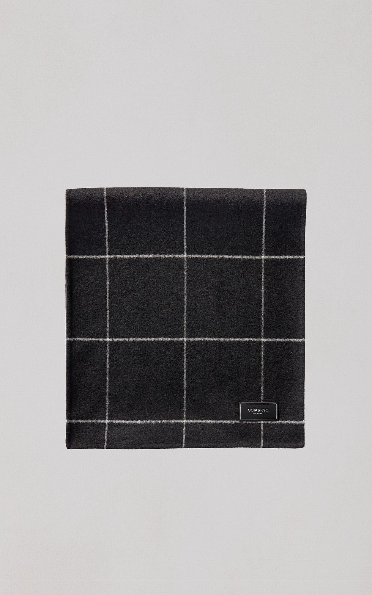 Maven Double Face Wool Scarf | Black-Powder