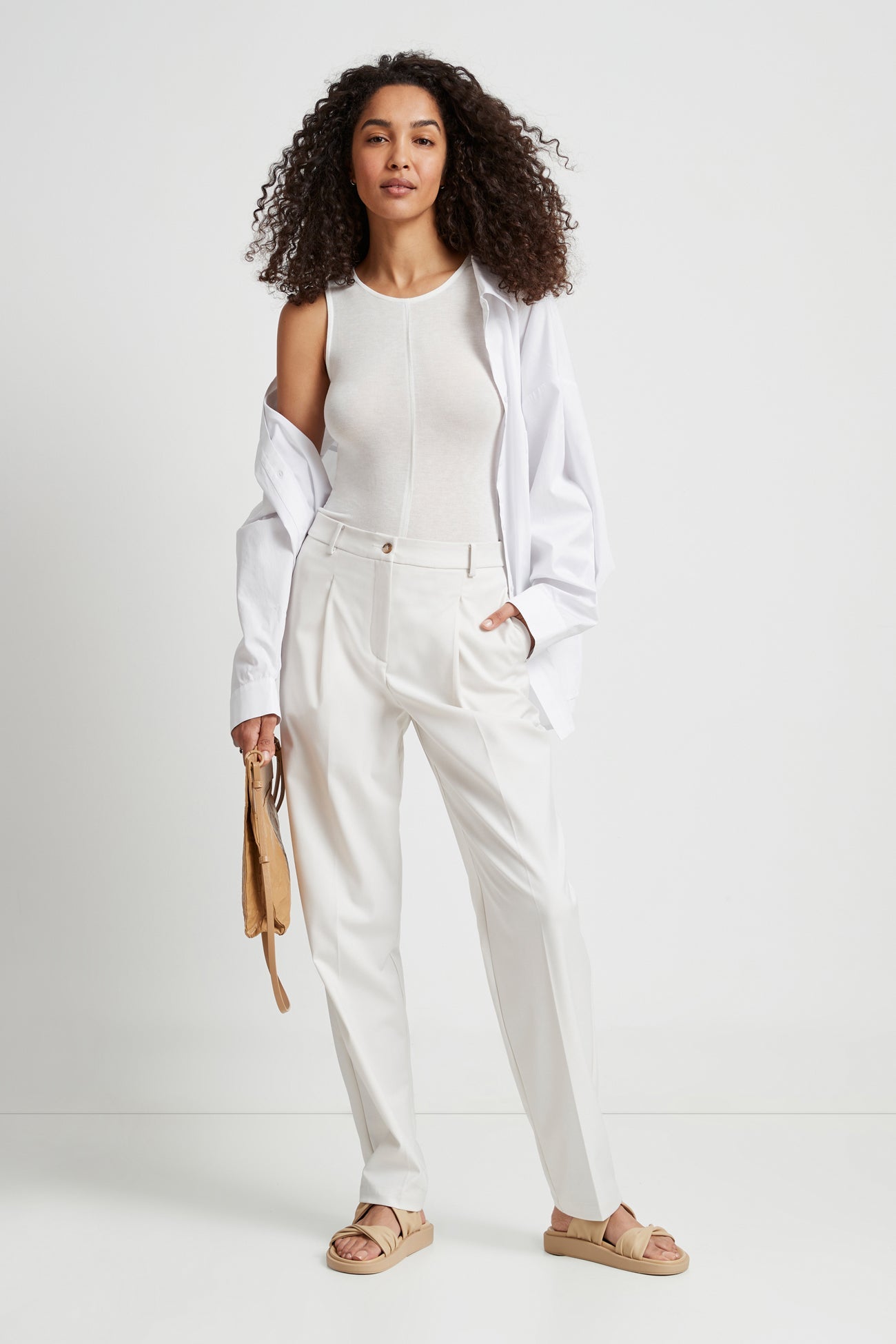 Eva Sheer Sleeveless Top | Off White