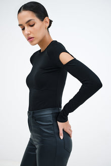 Kent Long Sleeve Top | Black