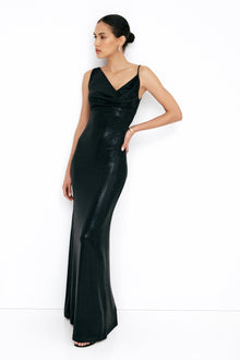 Liberty Metallic Gown | Onyx