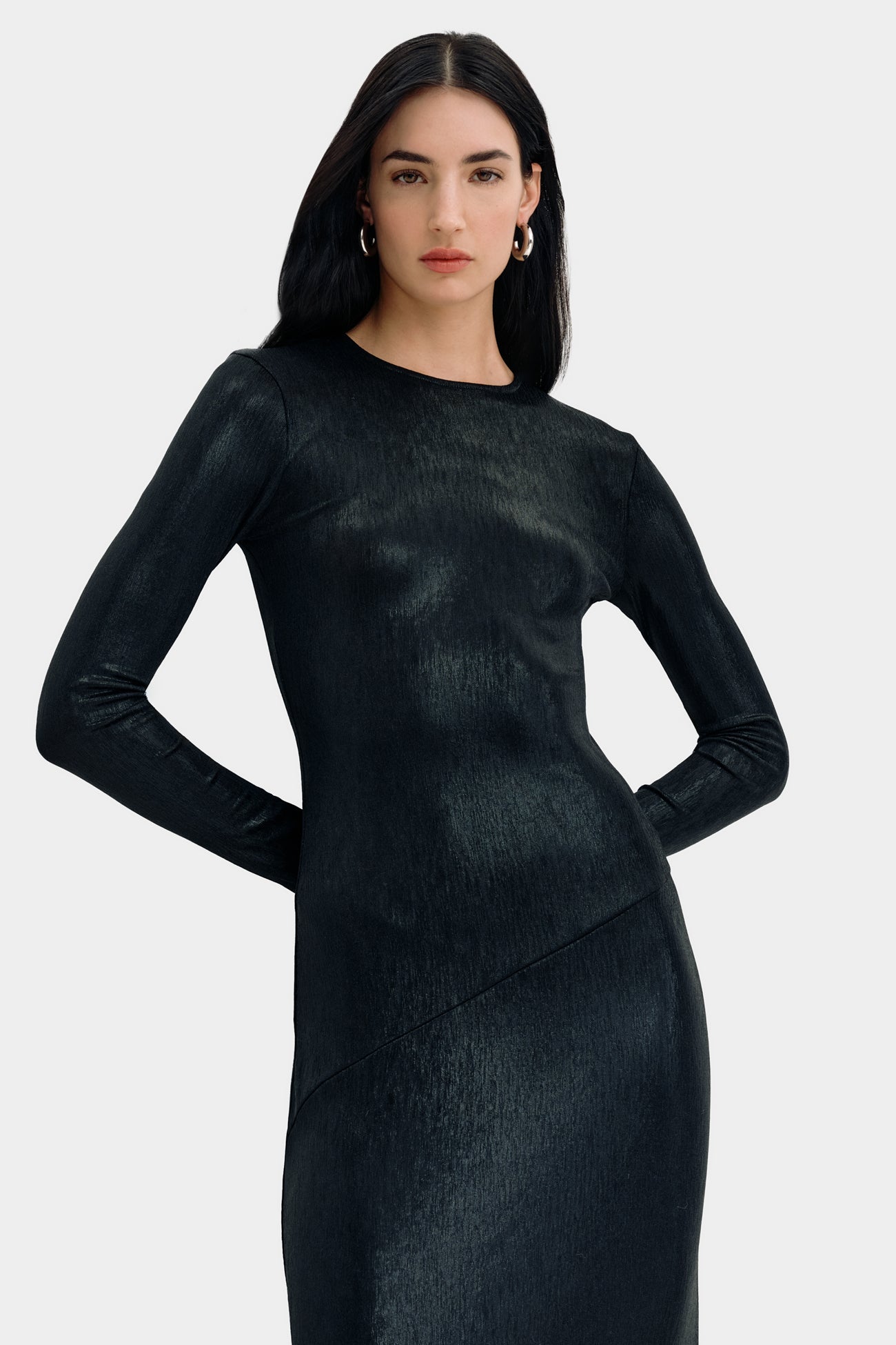 Sommar Metallic Dress | Onyx