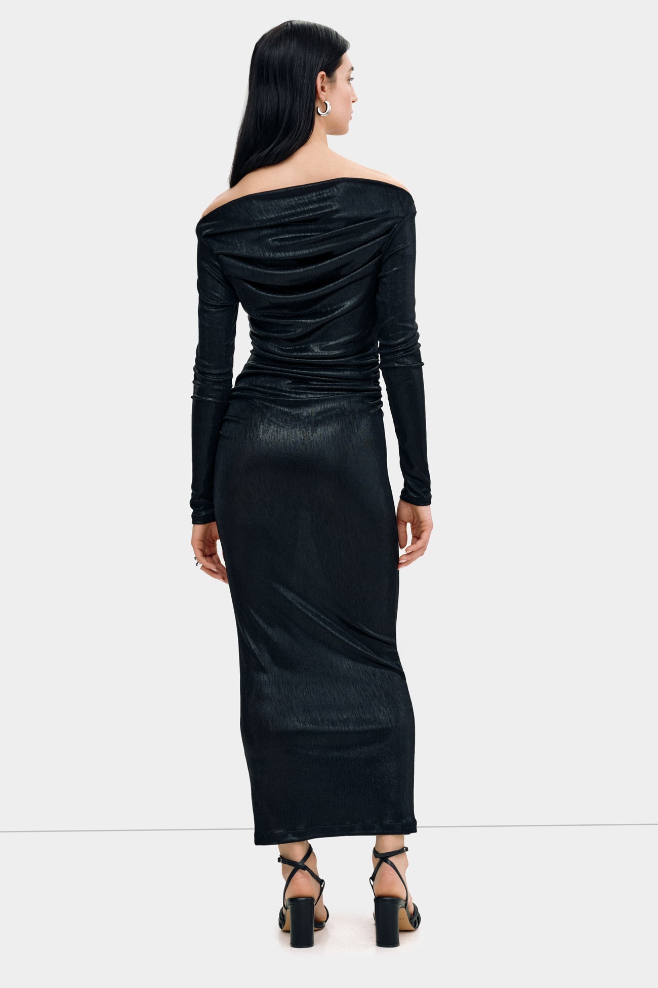 Cooper Metallic Dress | Onyx