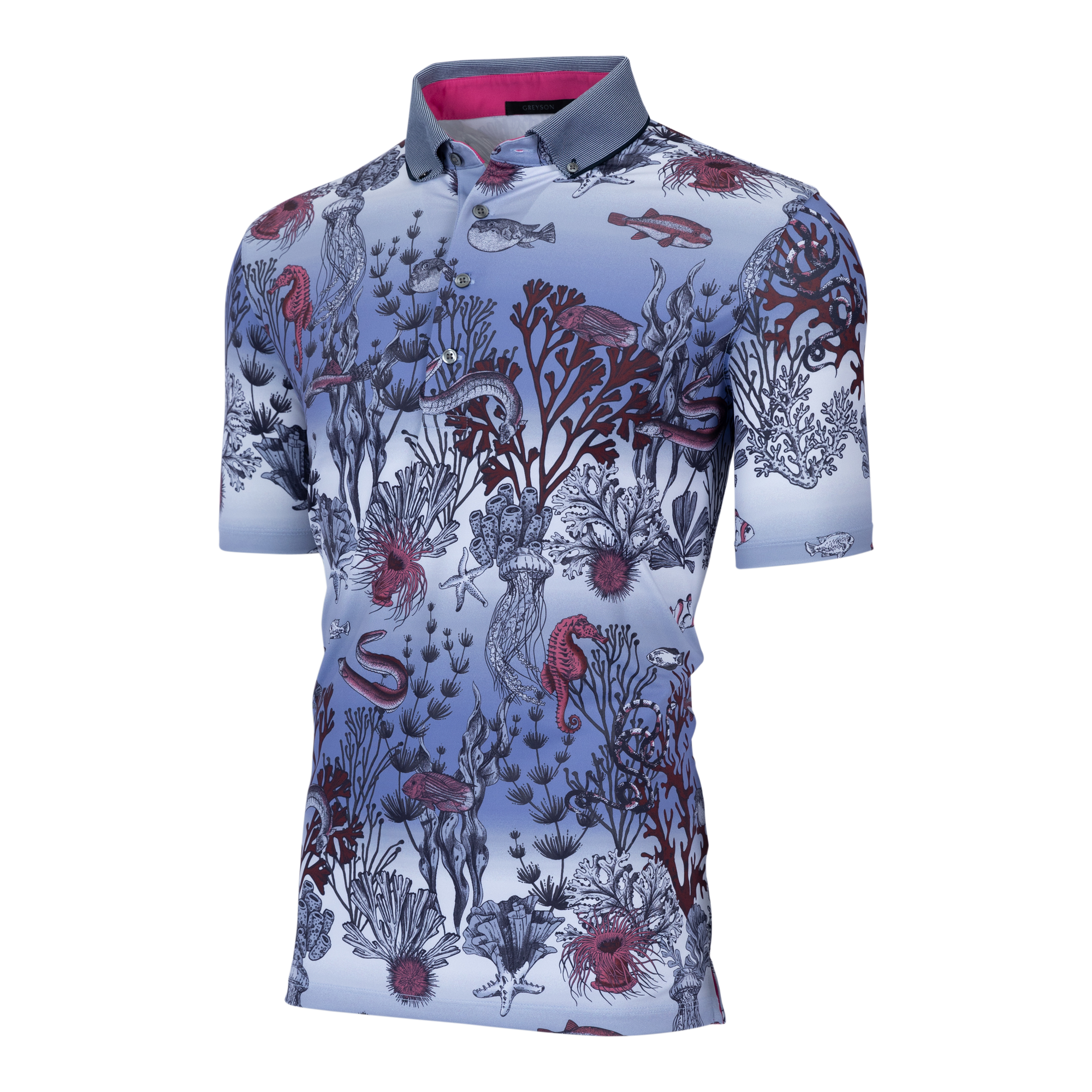 Men | Poison Coral Polo | Seahorse