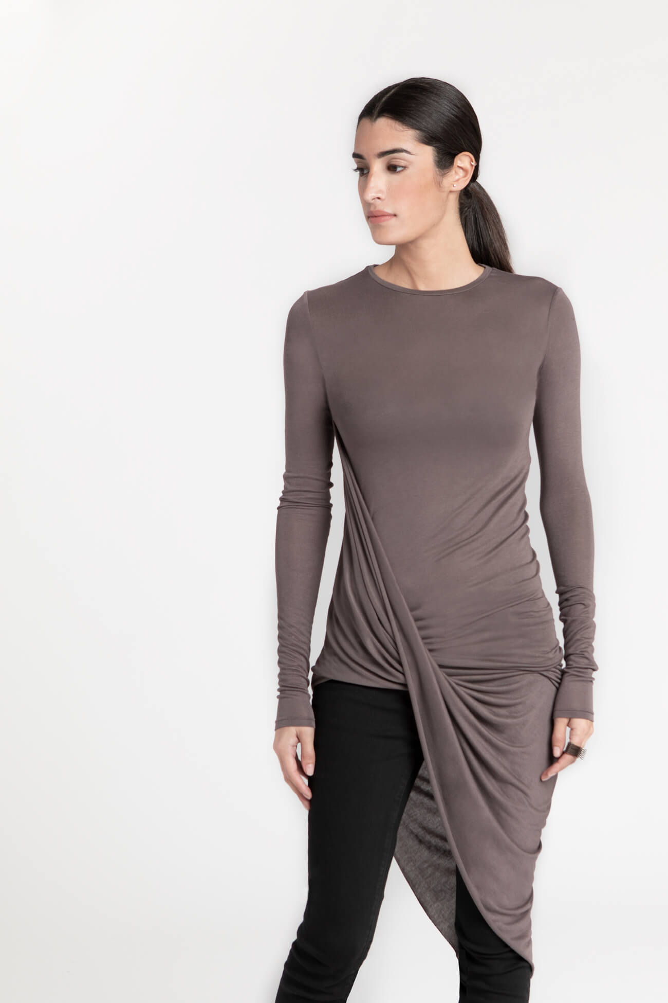 Sheer Hillary Tunic | Anthracite