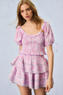 Molly Heirloom Print Top | Hibiscus