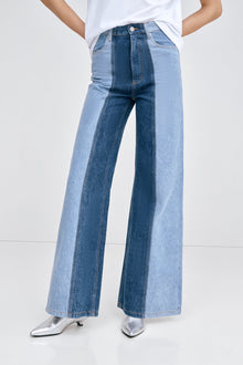 Christina Two-Toned Jeans | Blue Split