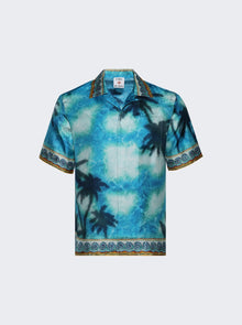 Men | CASABLANCA | Caustics Emblem Shirt | Turquoise