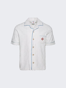 Men | CASABLANCA | Tennis Stripe Towelling Shirt | White