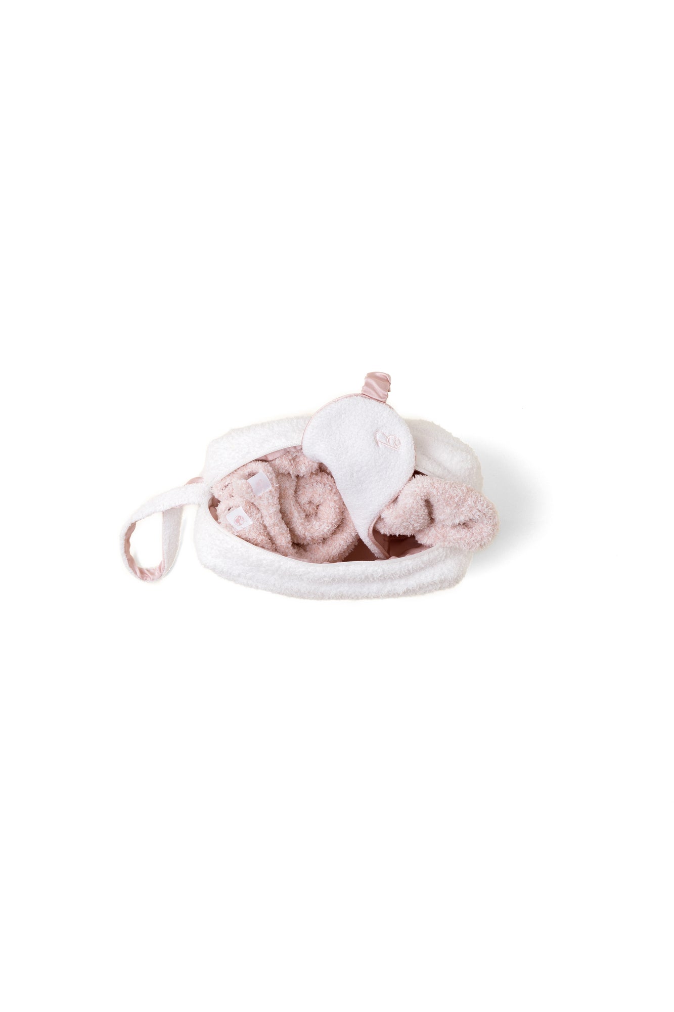 Womens | CozyChic Barbie Eyemask, Scrunchie, Sock Set | Sea Salt/Dusty Rose