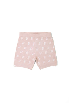 Youth | CozyChic Ultra Lite Barbie Monogram Biker Short | Dusty Rose/White