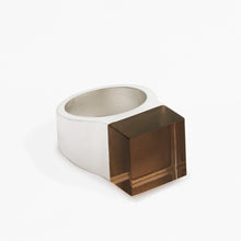 Vector Ring | Silver | Smokey Quartz