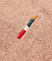 Maitan Linen Relaxed Fit Capri Collar Italian Linen Shirt | Caramel Pink