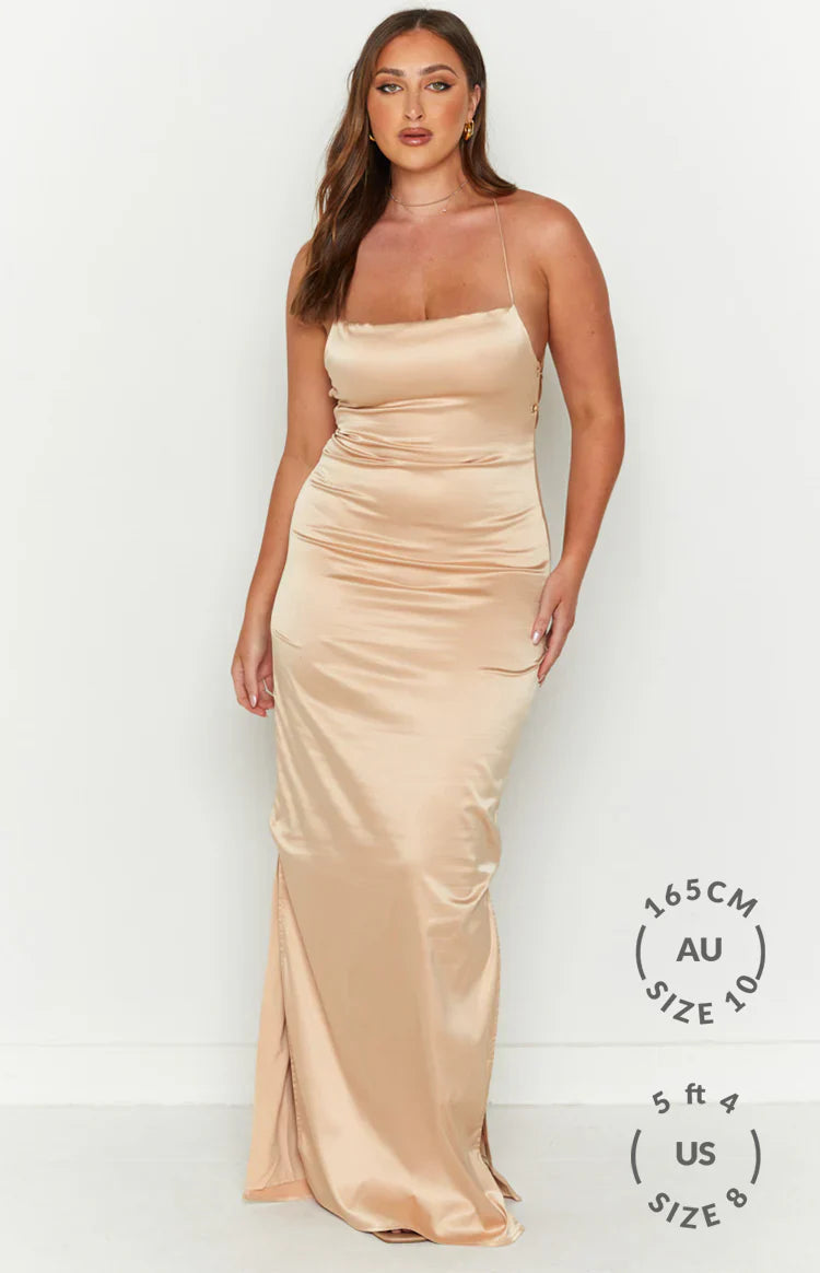 Manhattan Slip Formal Dress | Champagne