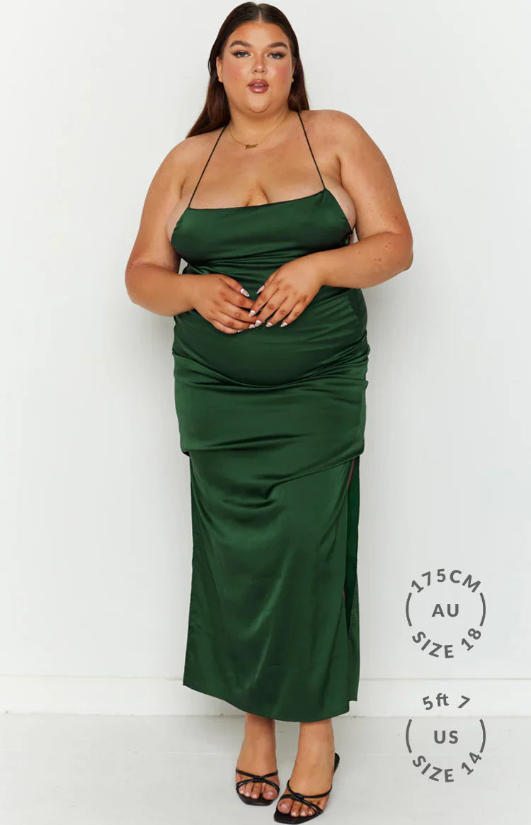 Manhattan Slip Formal Dress | Emerald