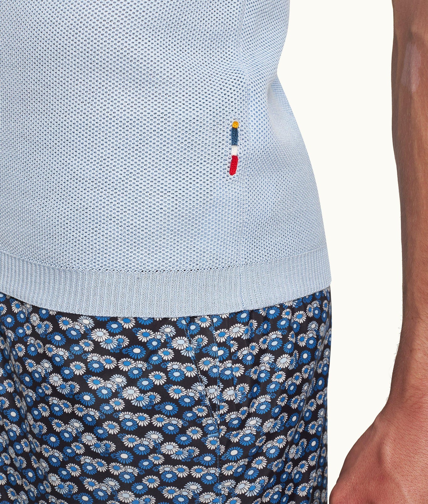 Maranon Dream Classic Fit Mercerised Cotton Polo Shirt | Powdered Sky