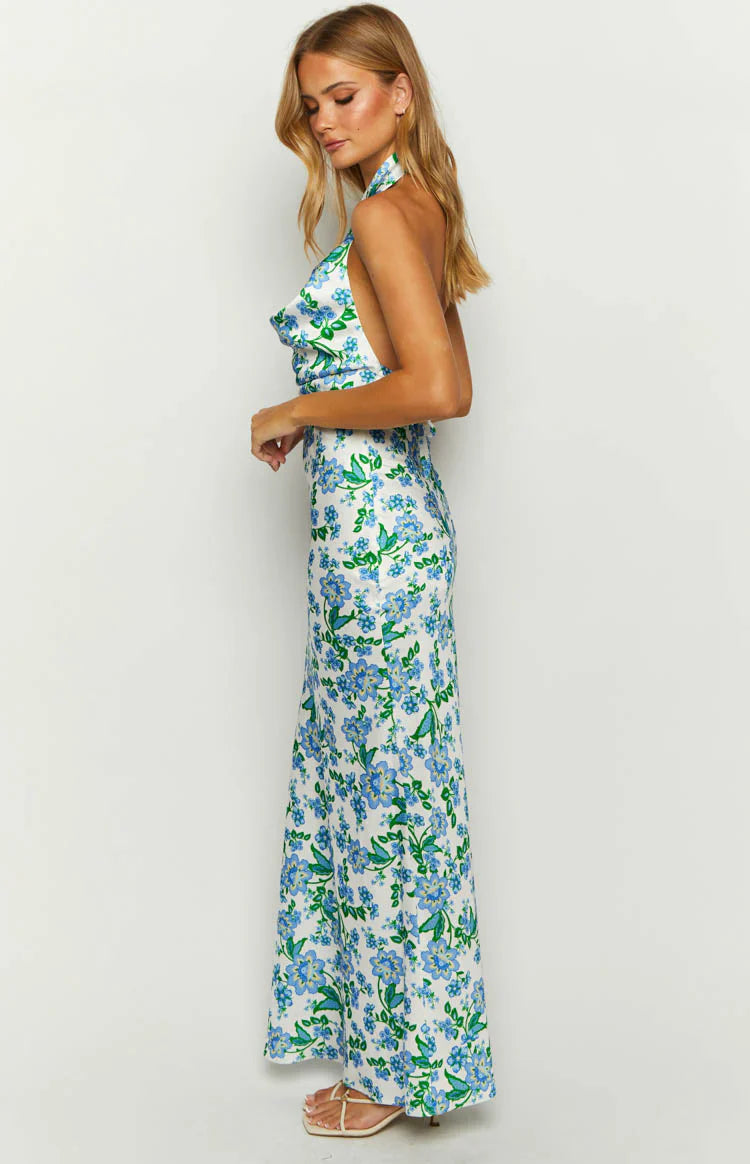 Marcella Floral Formal Maxi Dress | Blue