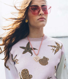 Marina Silk Cord Necklace in Pink - Loren Hope