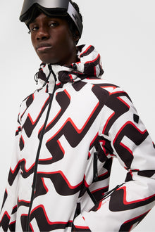 Men | Ace Jacket Printed | Bridge Wave Xl White