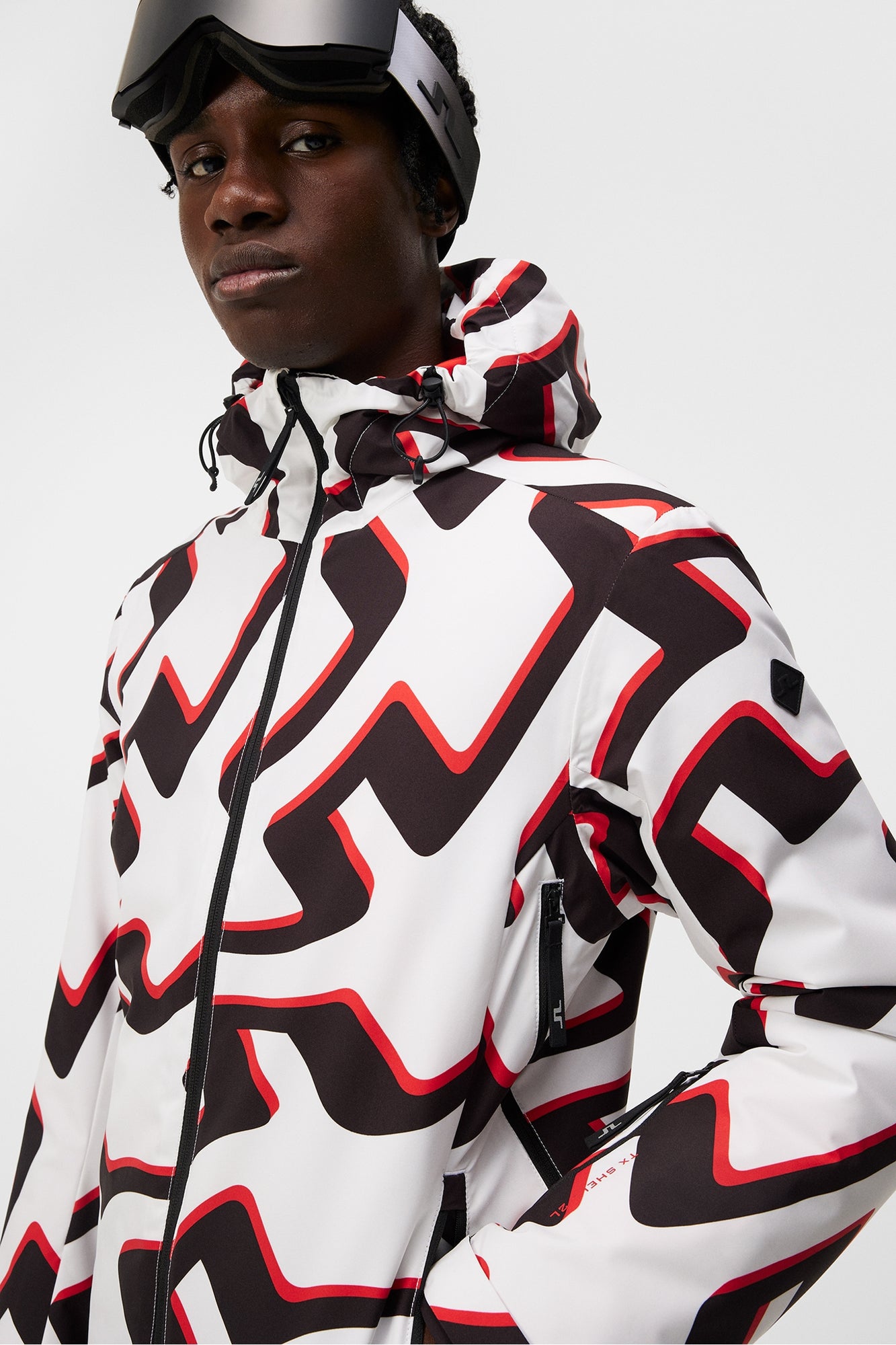 Men | Ace Jacket Printed | Bridge Wave Xl White