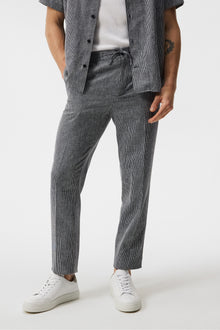 Men | Baron Linen Structure Pants | JL Navy