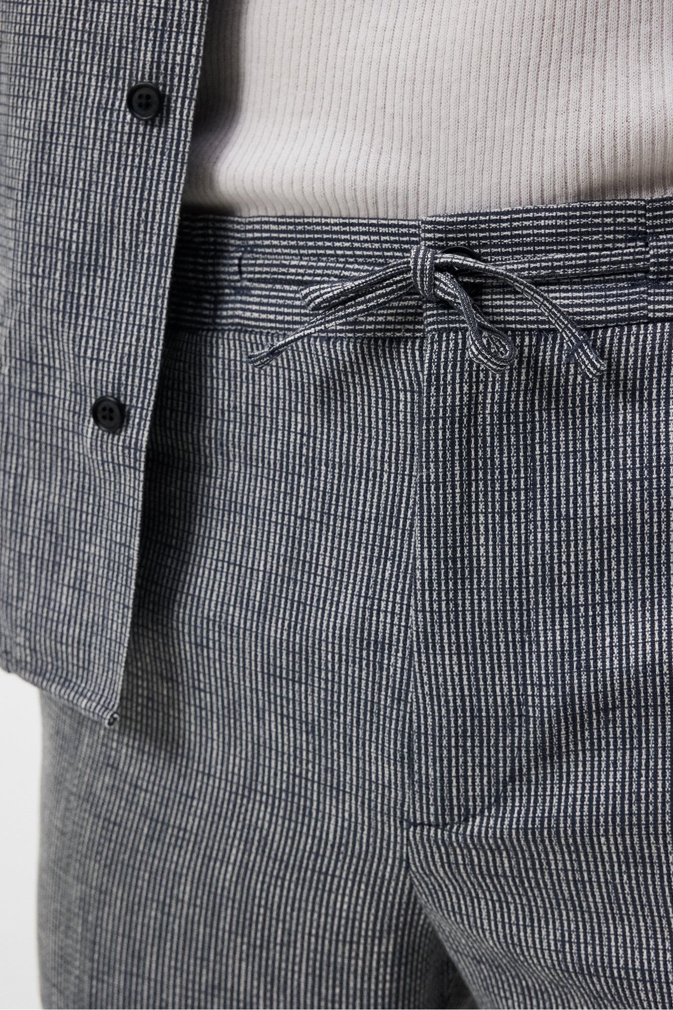 Men | Baron Linen Structure Pants | JL Navy