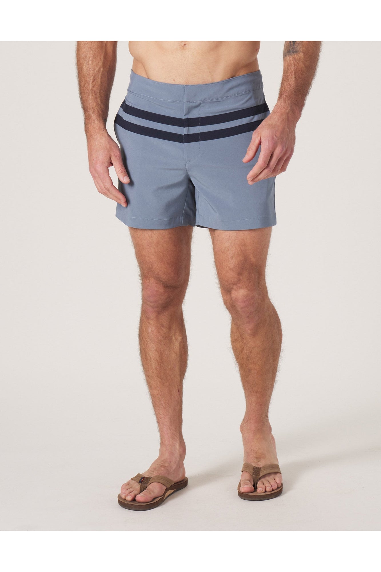 Men | Button Front Trunk | Mineral Blue-Navy