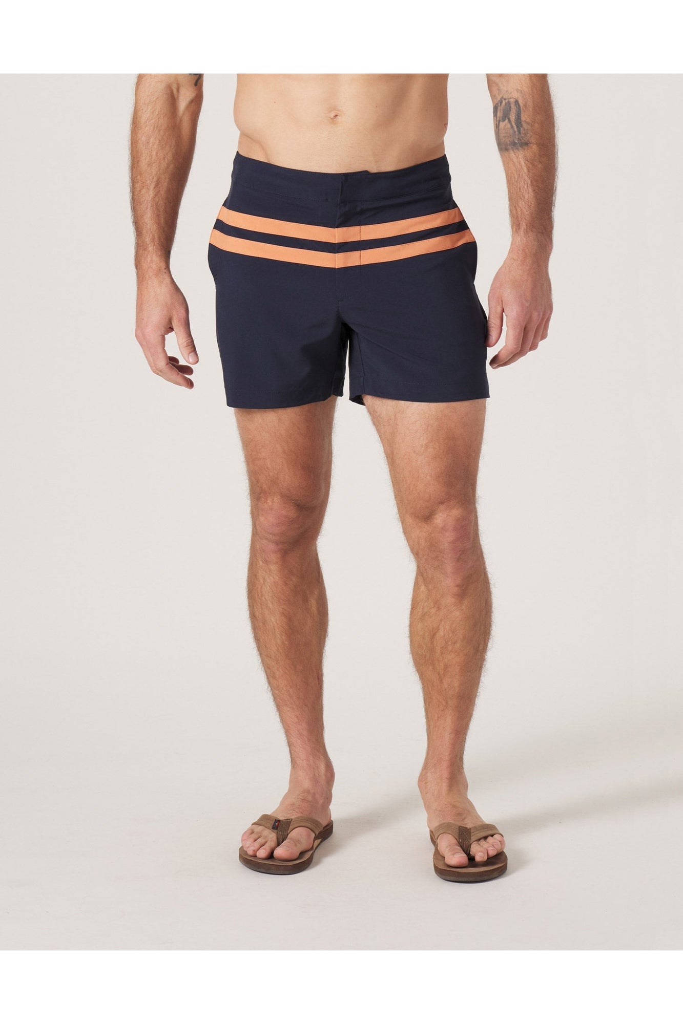 Men | Button Front Trunk | Navy-Copper