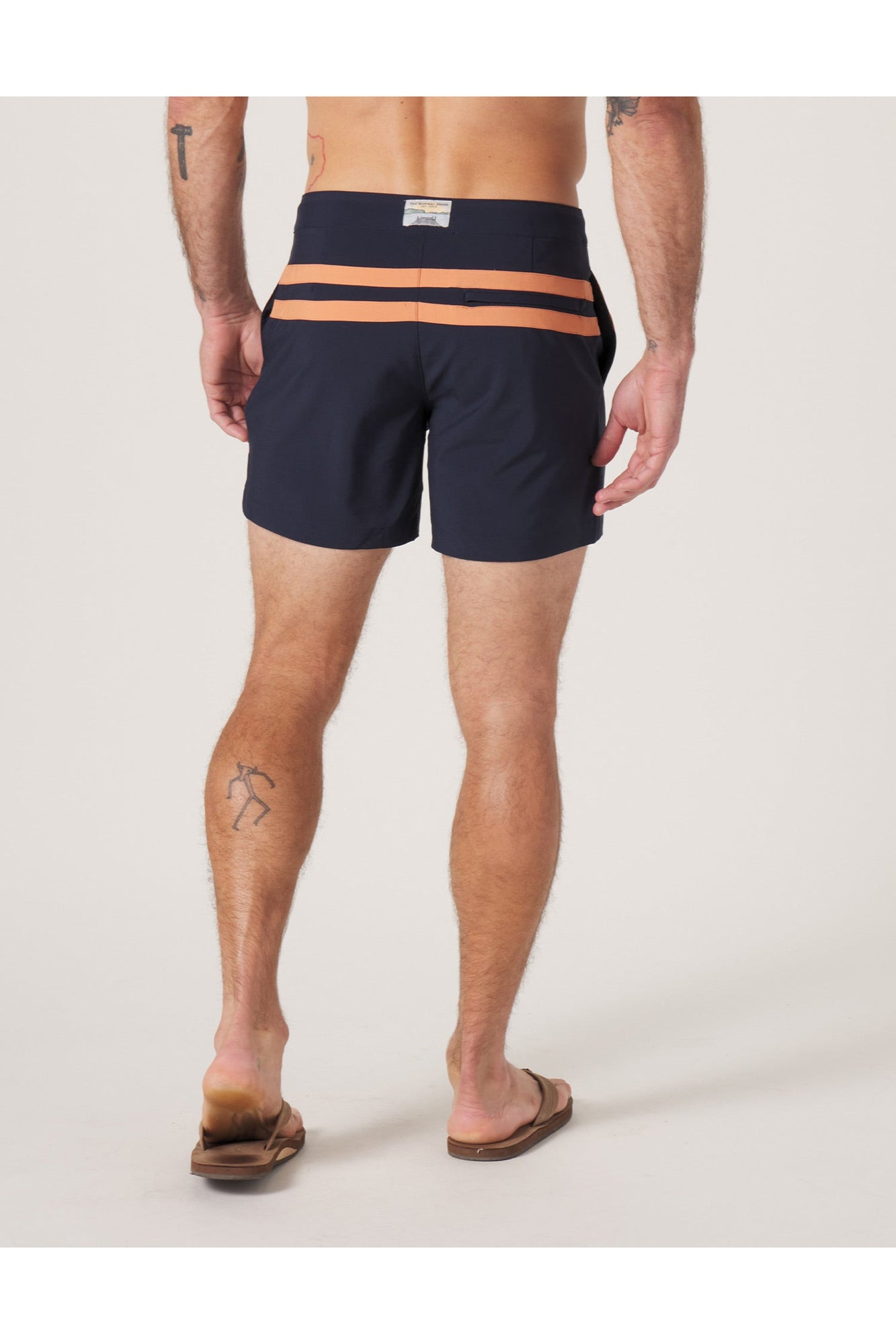 Men | Button Front Trunk | Navy-Copper