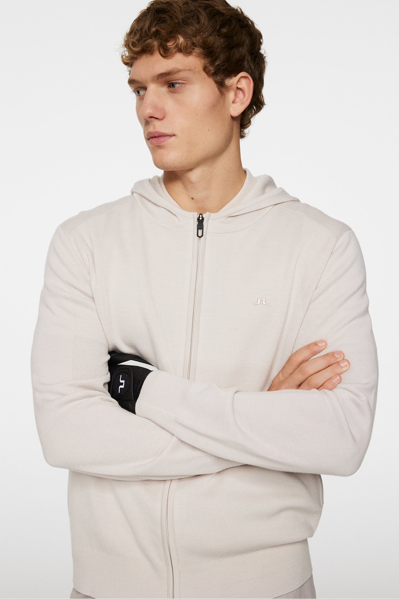Men | Cameron Hooded Knit Full Zip | Moonbeam
