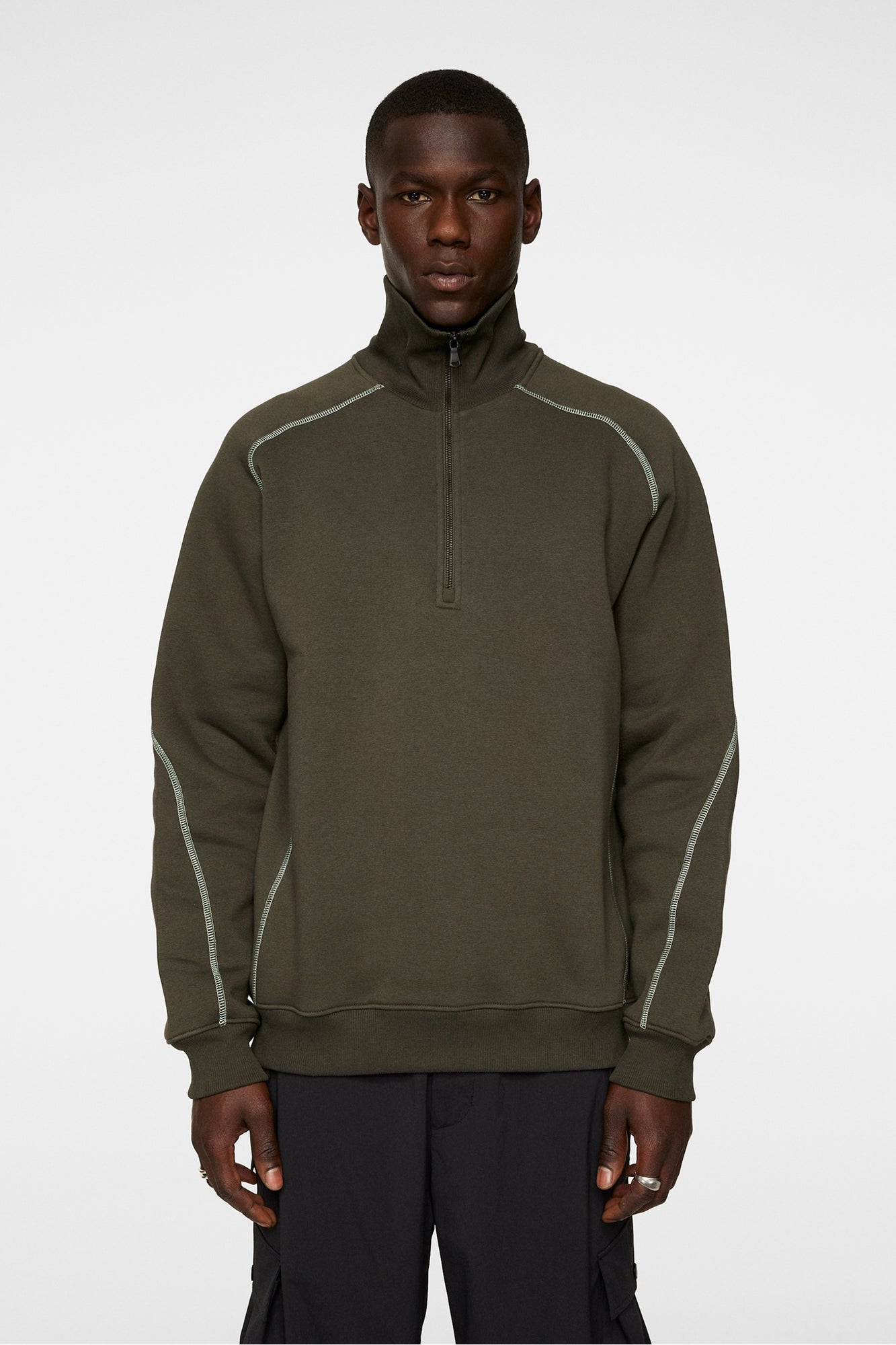 Men | Canter Quarter Zip Sweat | Forest Green
