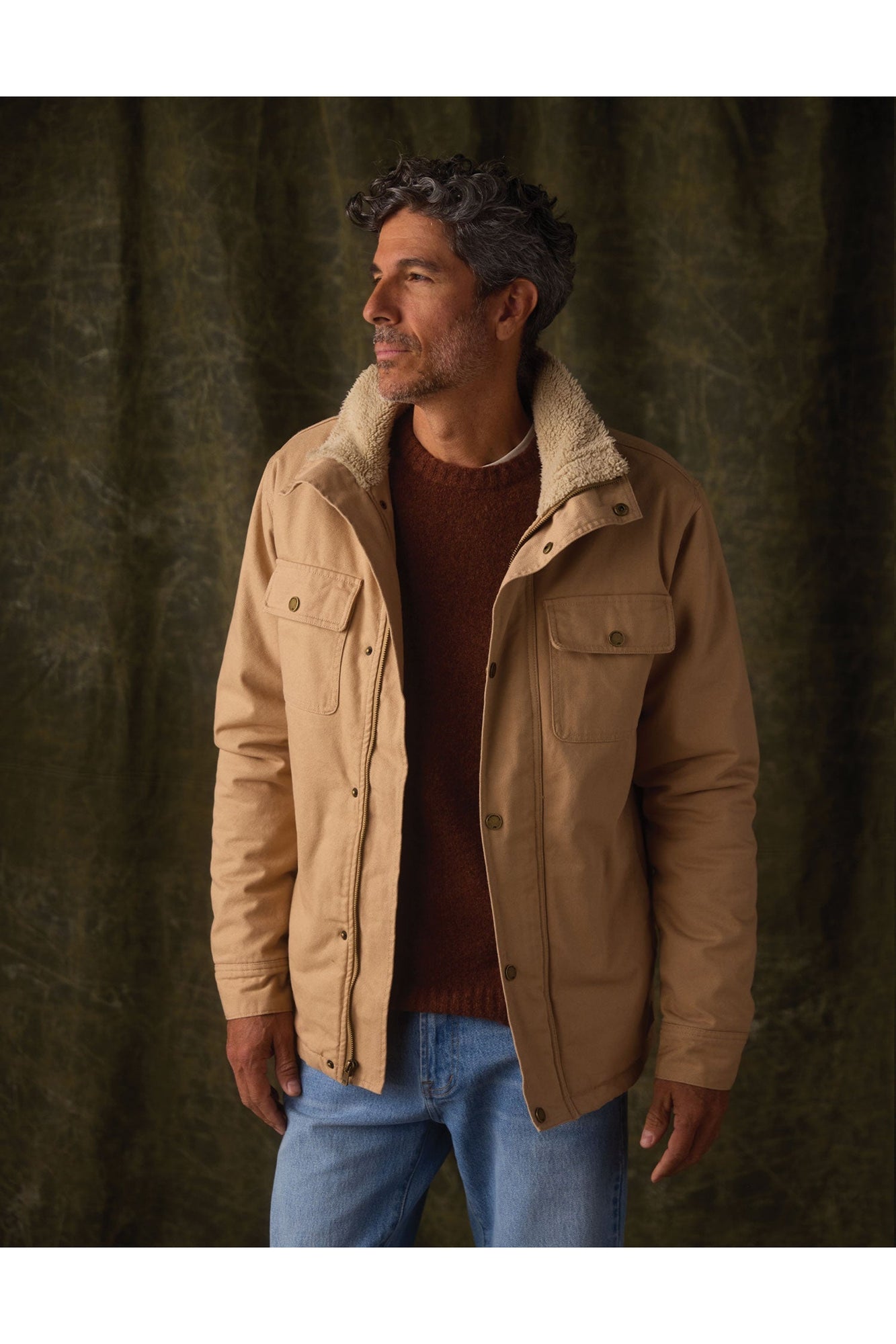 Men | Canvas Chore Coat | Camel