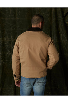 Men | Canvas Zip Front Jacket | Tan