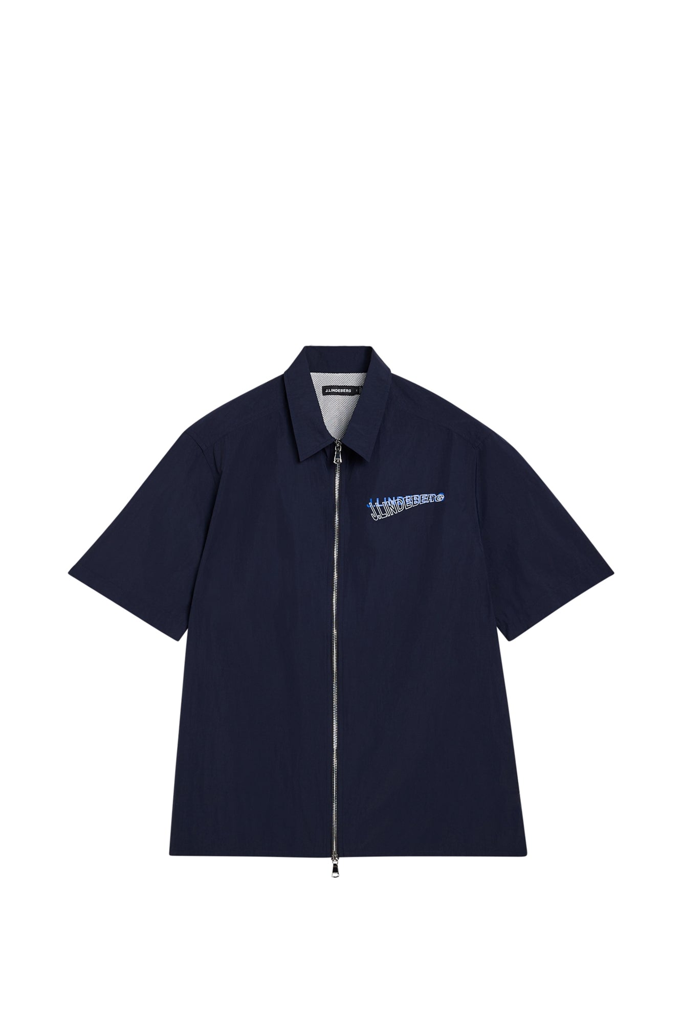 Men | Chainy Nylon SS Reg Zip Shirt | JL Navy