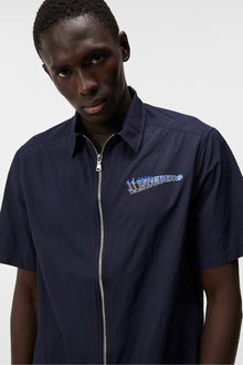 Men | Chainy Nylon SS Reg Zip Shirt | JL Navy