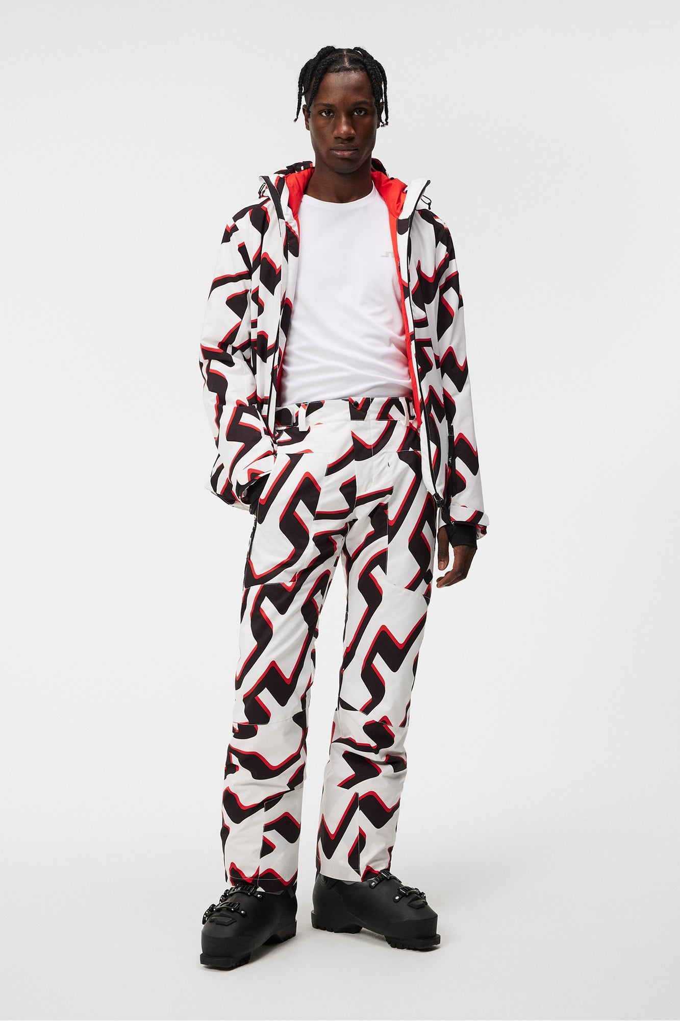 Men | Clarke Pant Printed | Bridge Wave Xl White