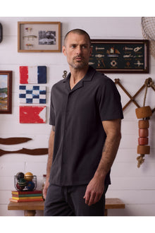 Men | Cotton Pique Camp Shirt | Phantom